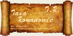 Tasa Romanović vizit kartica